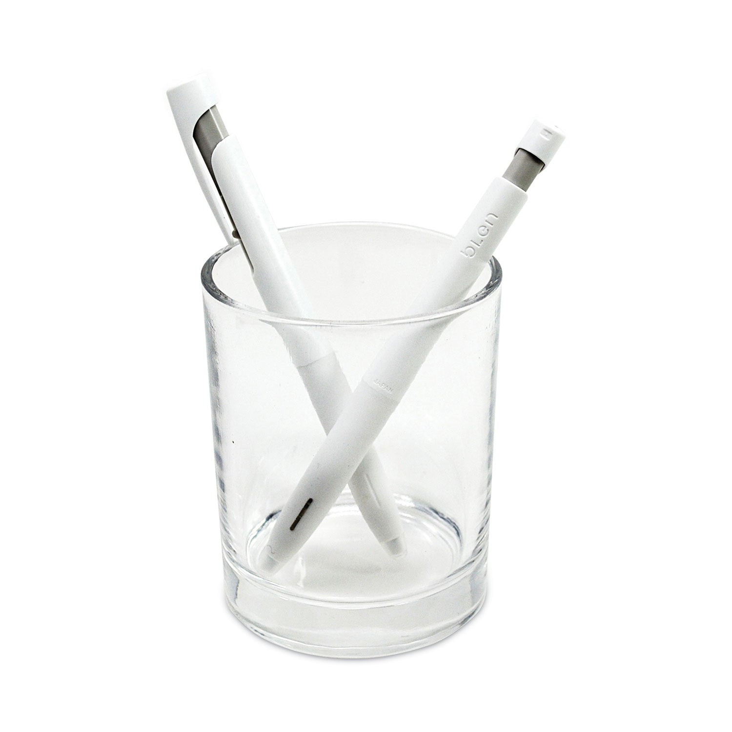 Zebra bLen Gel Pen, Retractable, Fine 0.7 mm, Black Ink, White Barrel, Dozen