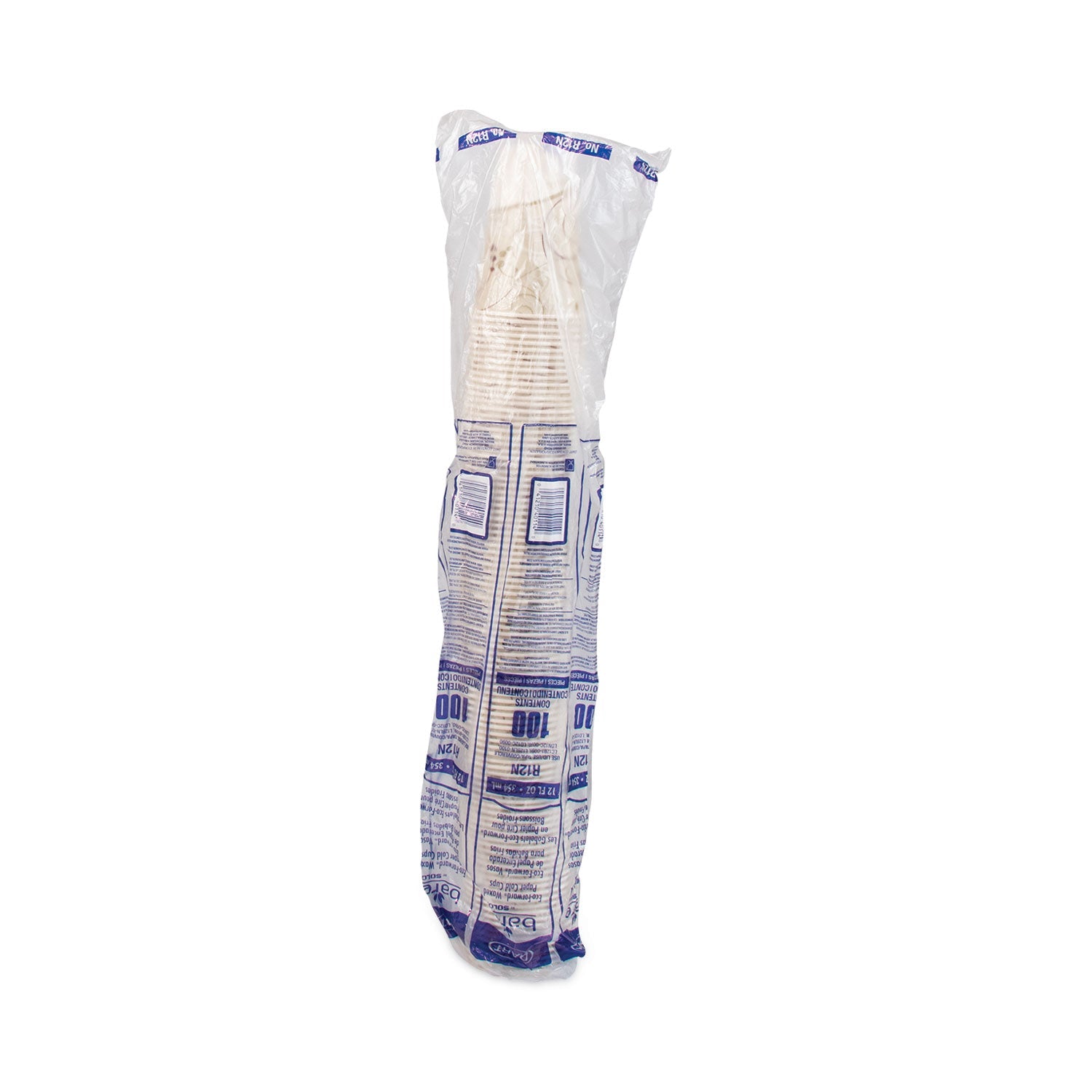 Dart Symphony Treated-Paper Cold Cups, 12 oz, White/Beige/Red, 100/Bag, 20 Bags/Carton