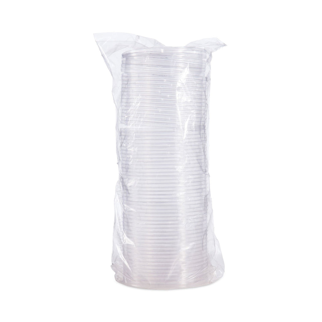 Dart PresentaBowls Clear Flat Lids, 5.4" Diameter x 0.3"h, Plastic, 504/Carton
