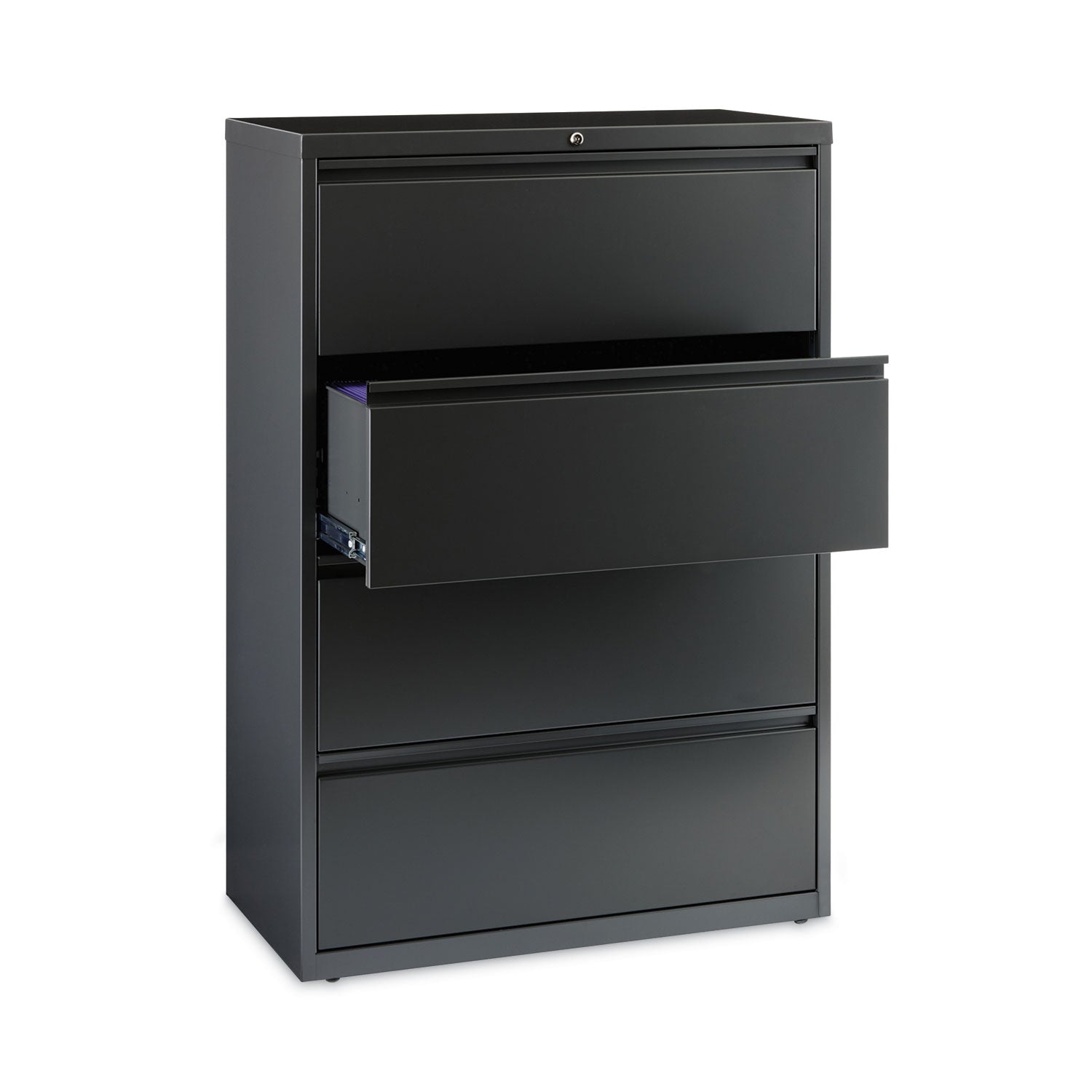 Hirsh Industries Lateral File Cabinet, 4 Letter/Legal/A4-Size File Drawers, Charcoal, 36 x 18.62 x 52.5