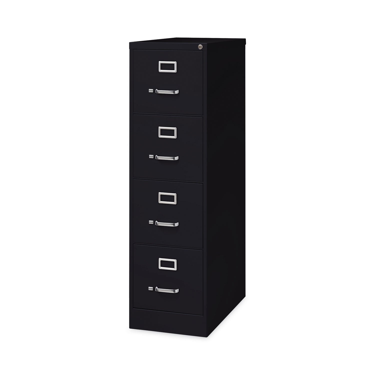Hirsh Industries Vertical Letter File Cabinet, 4 Letter-Size File Drawers, Black, 15 x 26.5 x 52