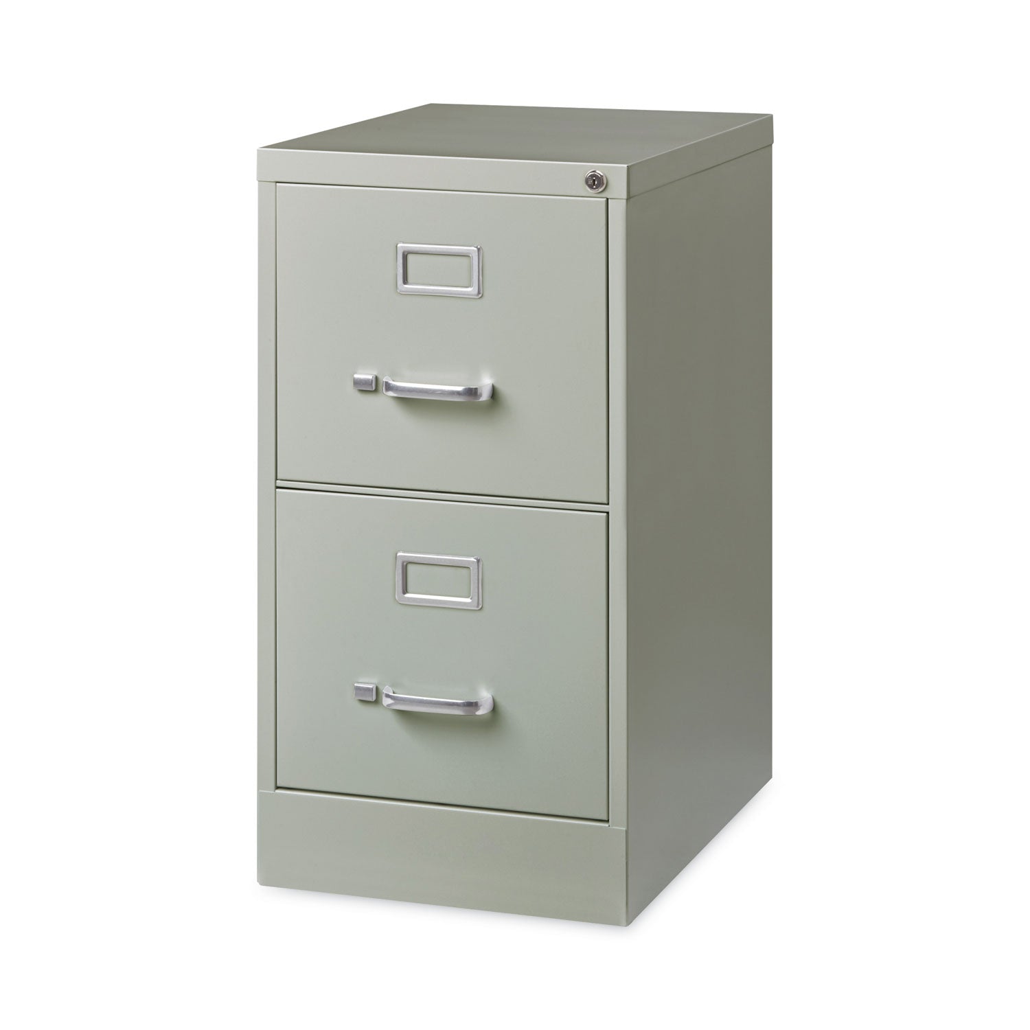 Hirsh Industries Vertical Letter File Cabinet, 2 Letter-Size File Drawers, Light Gray, 15 x 22 x 28.37
