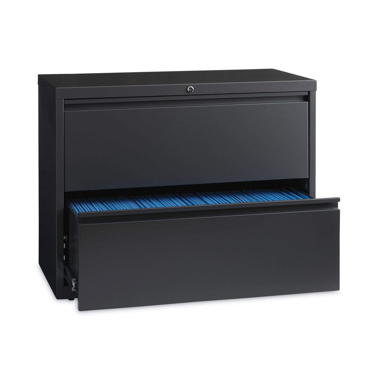Hirsh Industries Lateral File Cabinet, 2 Letter/Legal/A4-Size File Drawers, Charcoal, 36 x 18.62 x 28