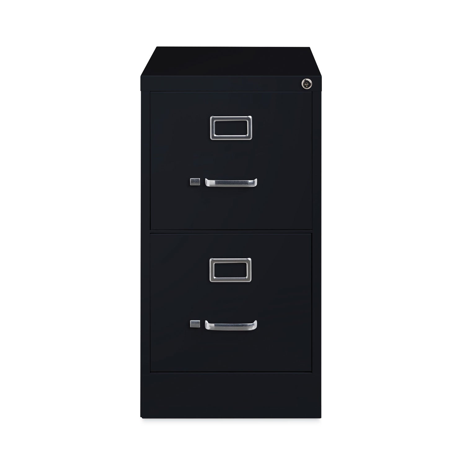 Hirsh Industries Vertical Letter File Cabinet, 2 Letter-Size File Drawers, Black, 15 x 26.5 x 28.37