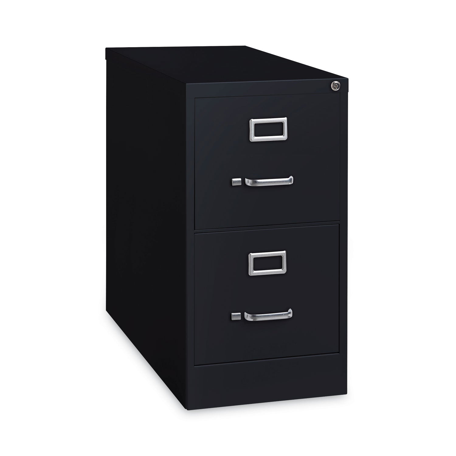 Hirsh Industries Vertical Letter File Cabinet, 2 Letter-Size File Drawers, Black, 15 x 26.5 x 28.37