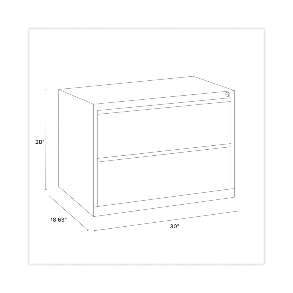 Hirsh Industries Lateral File Cabinet, 2 Letter/Legal/A4-Size File Drawers, Putty, 30 x 18.62 x 28