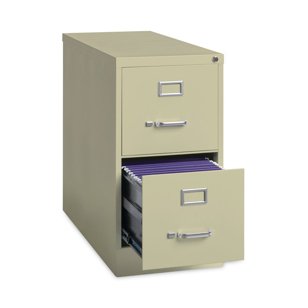 Hirsh Industries Vertical Letter File Cabinet, 2 Letter-Size File Drawers, Putty, 15 x 26.5 x 28.37