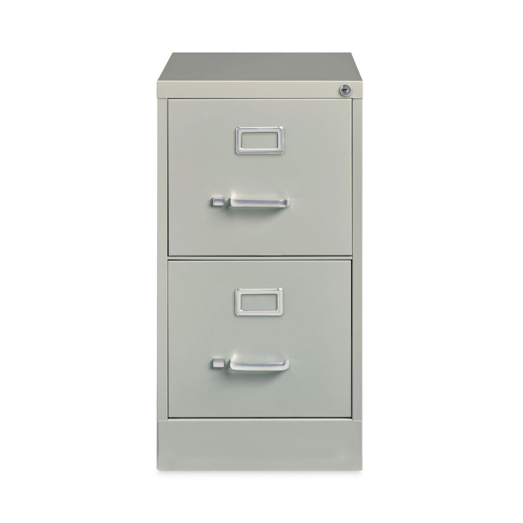 Hirsh Industries Vertical Letter File Cabinet, 2 Letter-Size File Drawers, Light Gray, 15 x 22 x 28.37