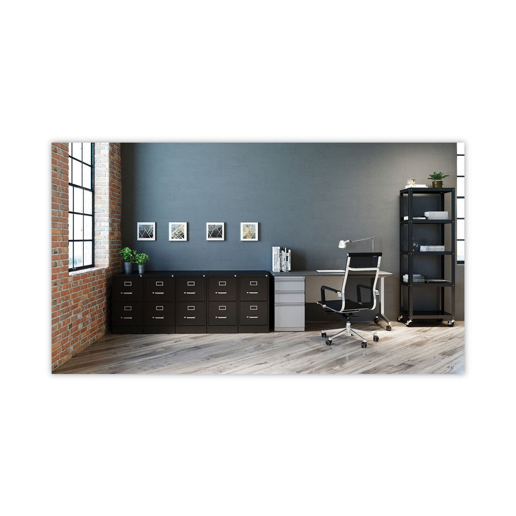 Hirsh Industries Vertical Letter File Cabinet, 2 Letter-Size File Drawers, Black, 15 x 26.5 x 28.37