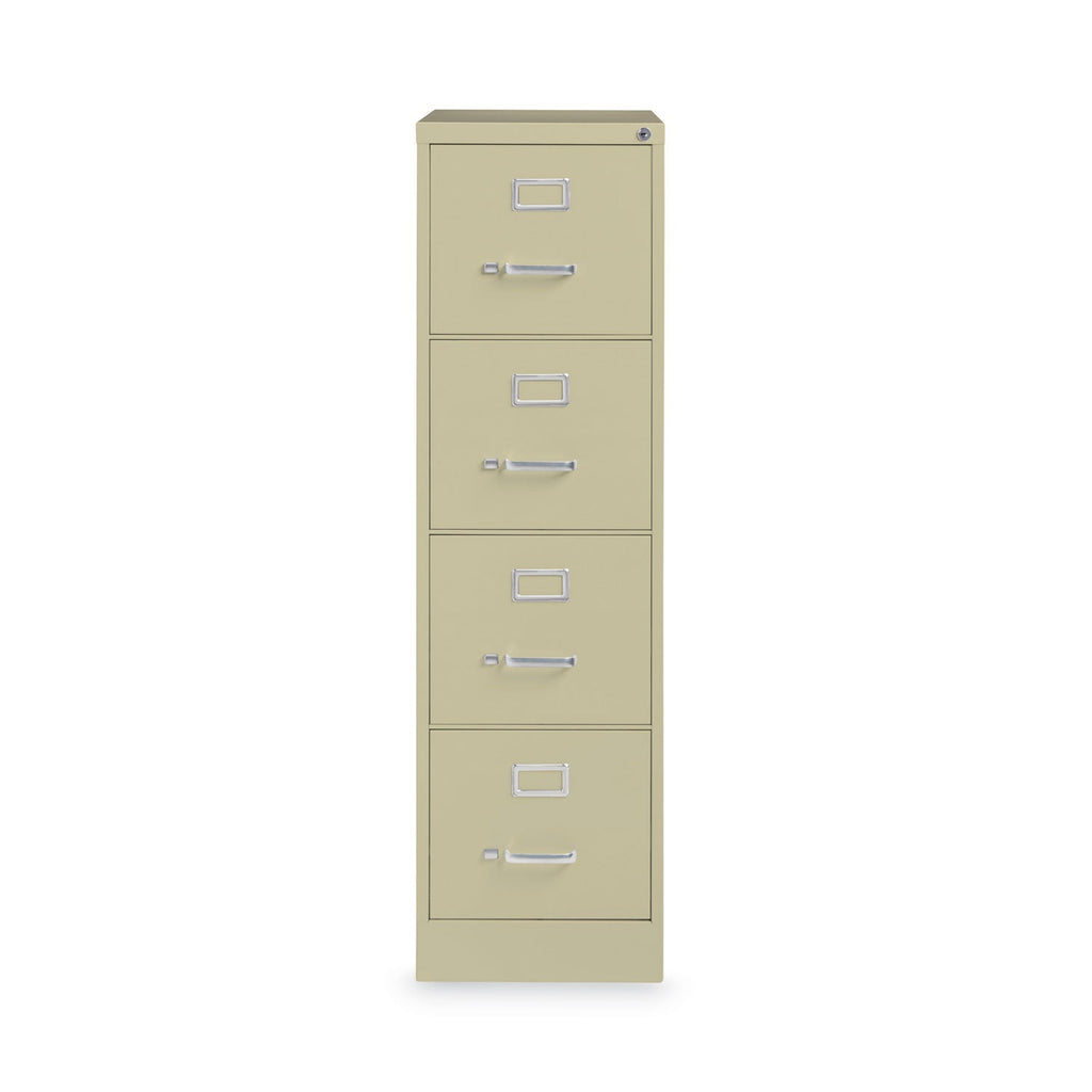 Hirsh Industries Vertical Letter File Cabinet, 4 Letter-Size File Drawers, Putty, 15 x 22 x 52