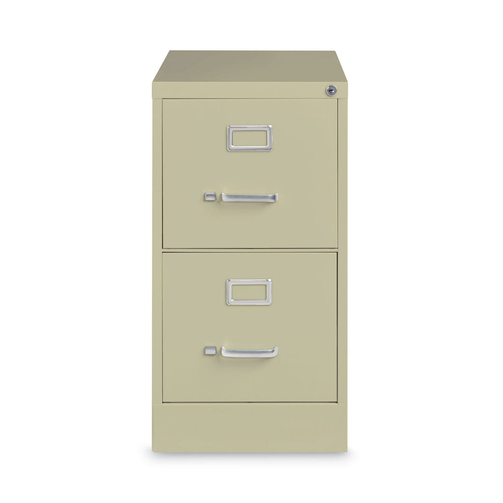 Hirsh Industries Vertical Letter File Cabinet, 2 Letter-Size File Drawers, Putty, 15 x 26.5 x 28.37
