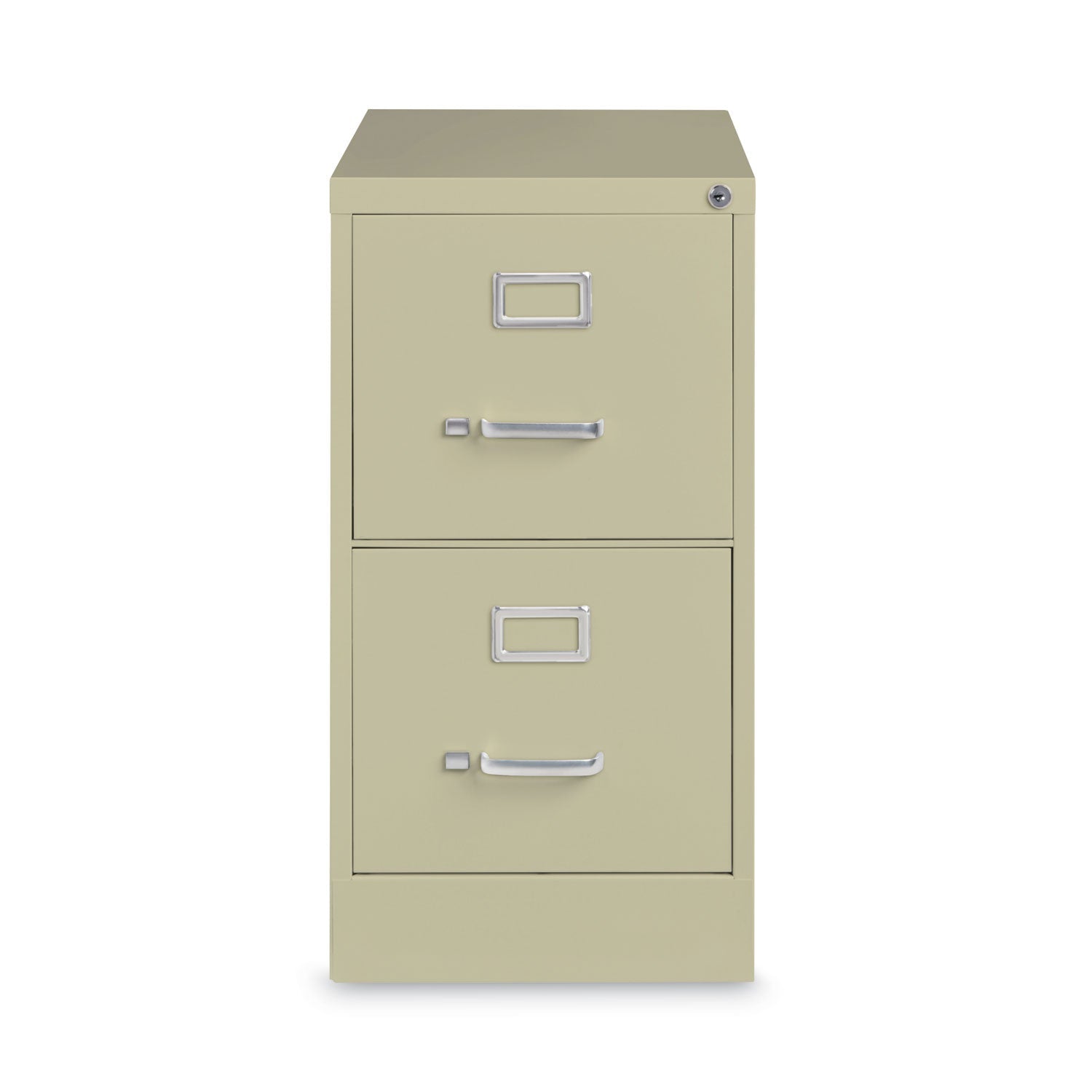 Hirsh Industries Vertical Letter File Cabinet, 2 Letter-Size File Drawers, Putty, 15 x 26.5 x 28.37