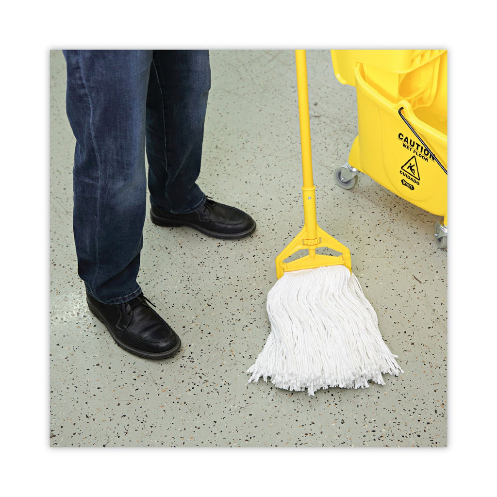 Boardwalk Premium Cut-End Wet Mop Heads, Rayon, 16oz, White, 12/Carton