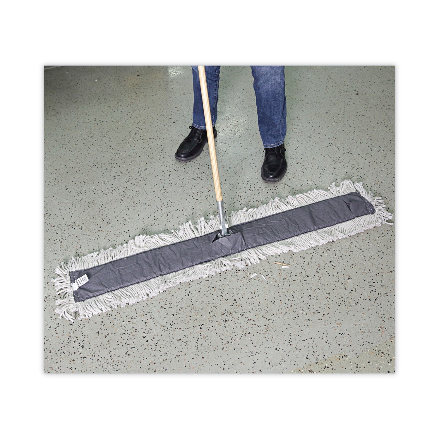 Boardwalk Clip-On Dust Mop Frame, 48w x 5d, Zinc Plated