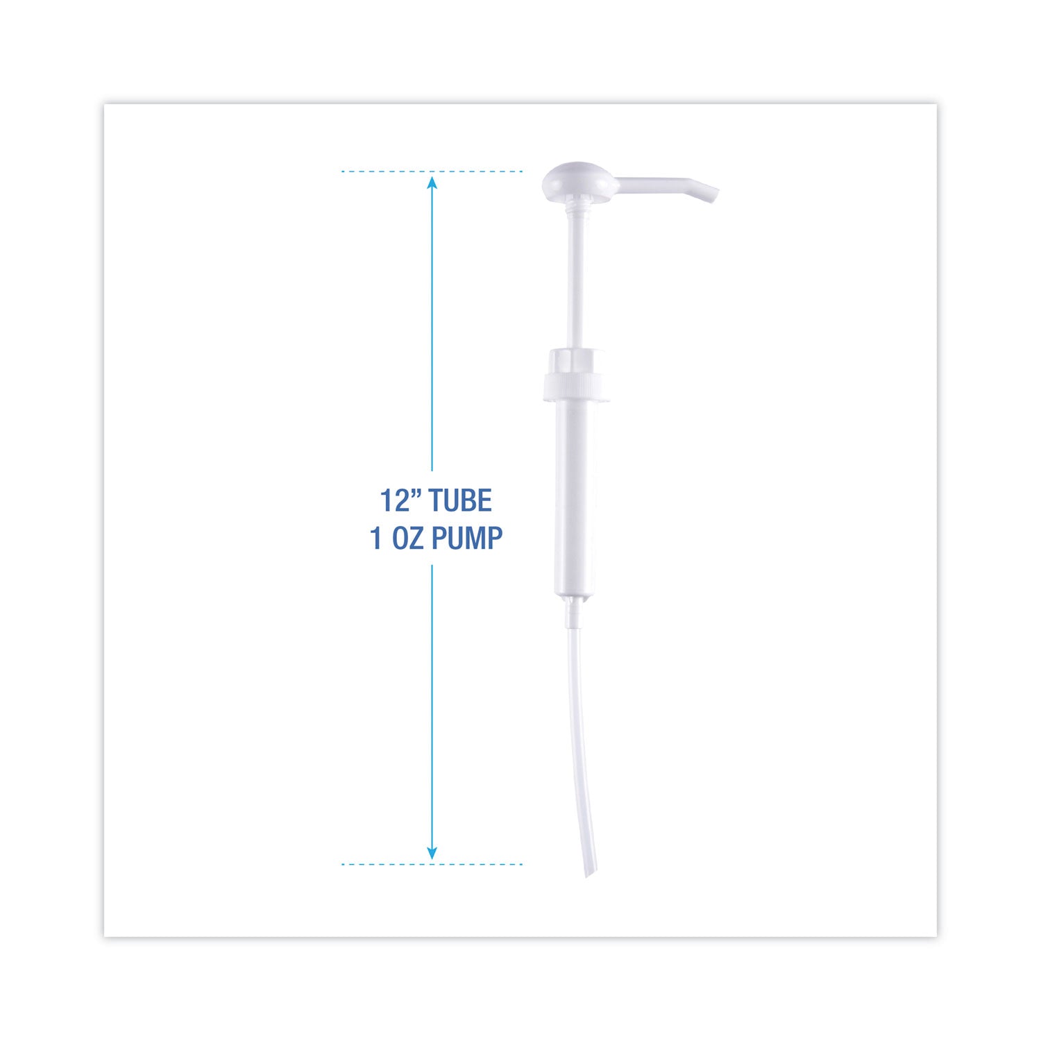 Boardwalk Siphon Pump, 1 oz/Pump, For 1 gal Bottles, Plastic, 12" Tube, White