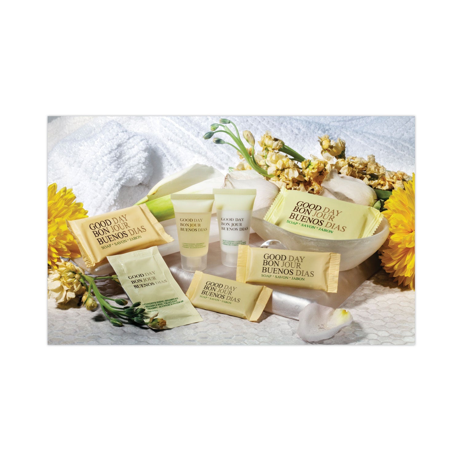 Good Day Unwrapped Amenity Bar Soap, Fresh Scent, #1 1/2, 500/Carton