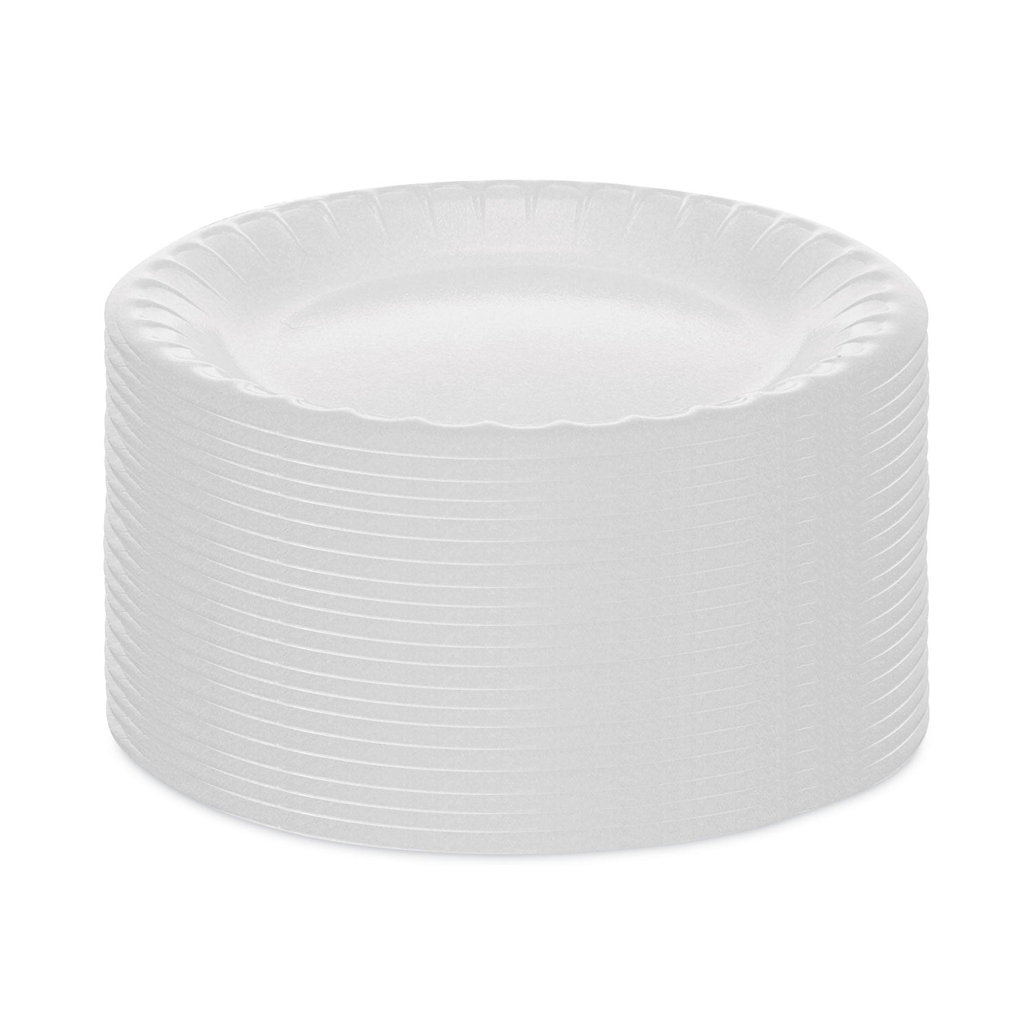 Pactiv Evergreen Placesetter Deluxe Laminated Foam Dinnerware, Plate, 6" dia, White, 1,000/Carton