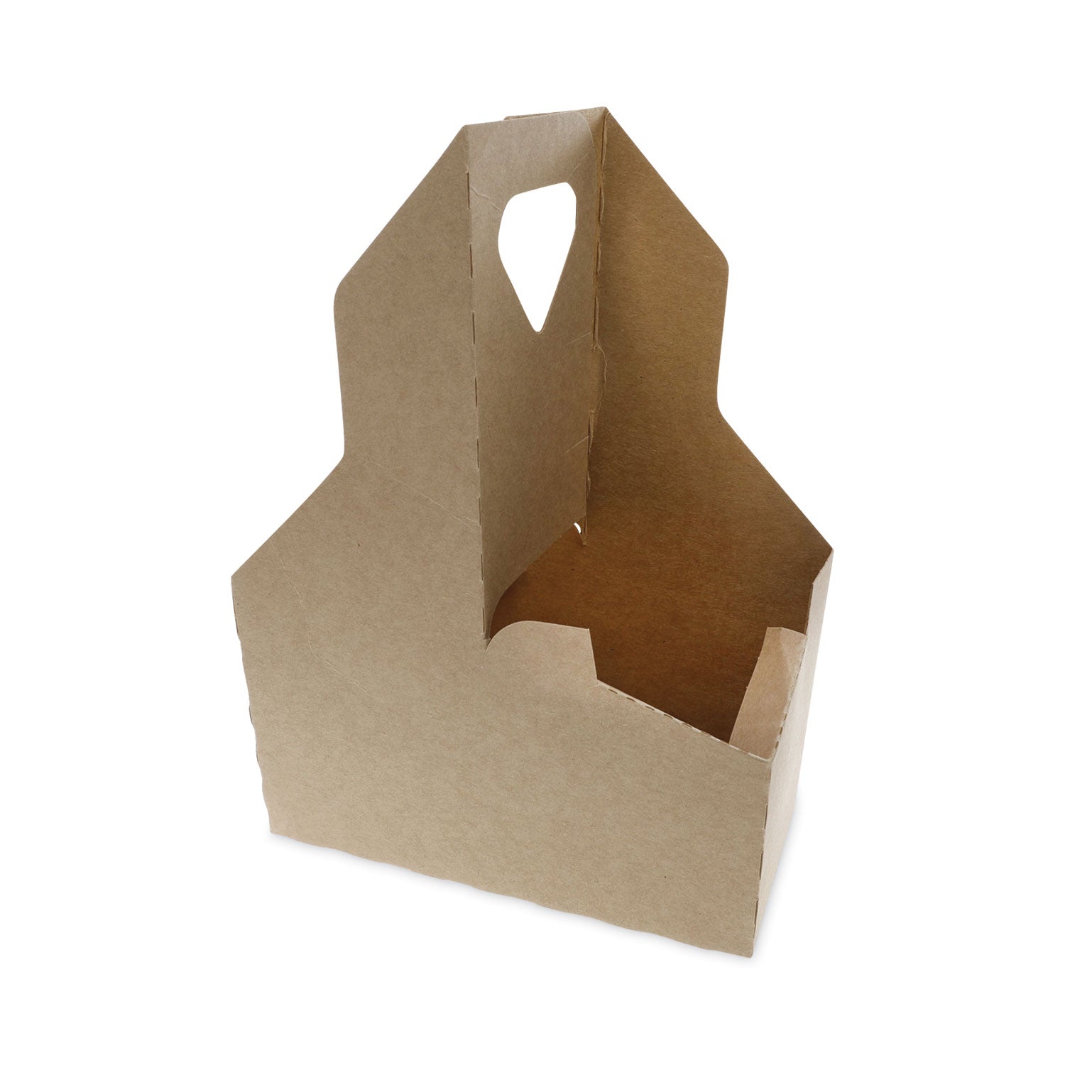 Pactiv Evergreen Paperboard Cup Carrier, Up to 44 oz, Two to Four Cups, Natural, 250/Carton