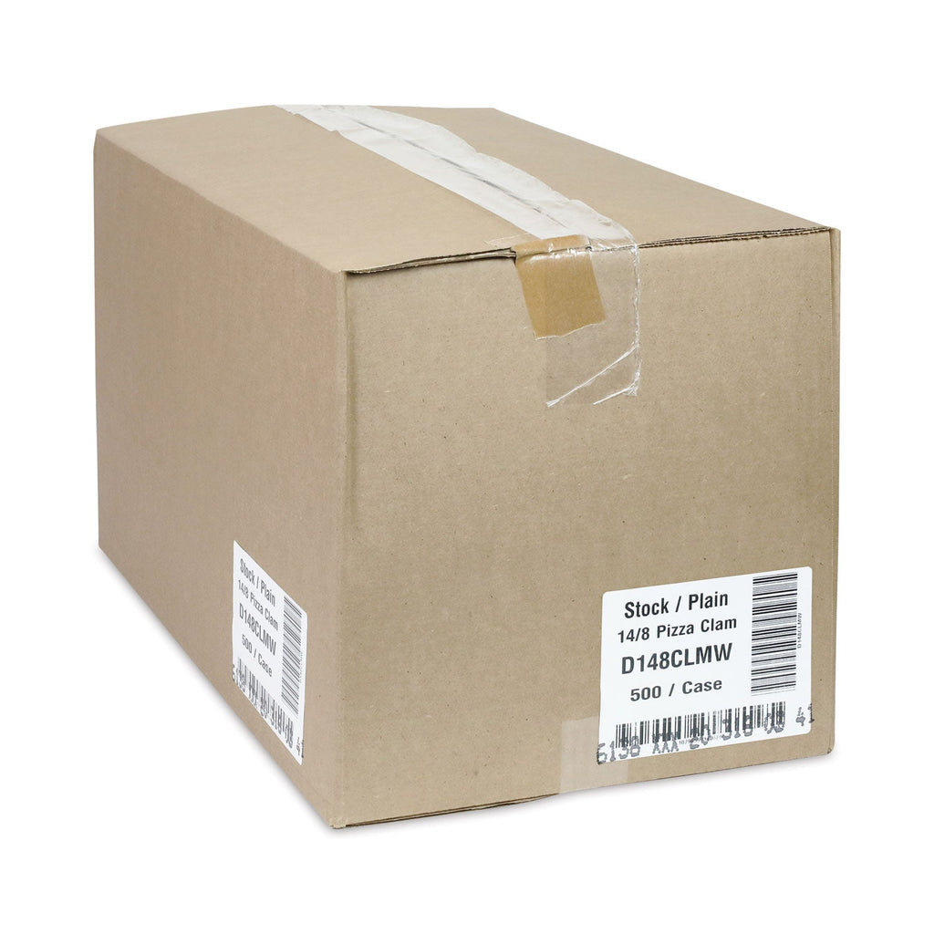 Pactiv Evergreen Paperboard Hinged Container, Pizza Box, 8.26 x 6.56 x 1.5, White, Paper, 500/Carton