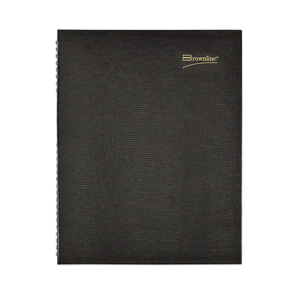 Brownline CoilPro Weekly Appointment Book in Columnar Format, 11 x 8.5, Black Cover, 12-Month (Jan to Dec): 2023