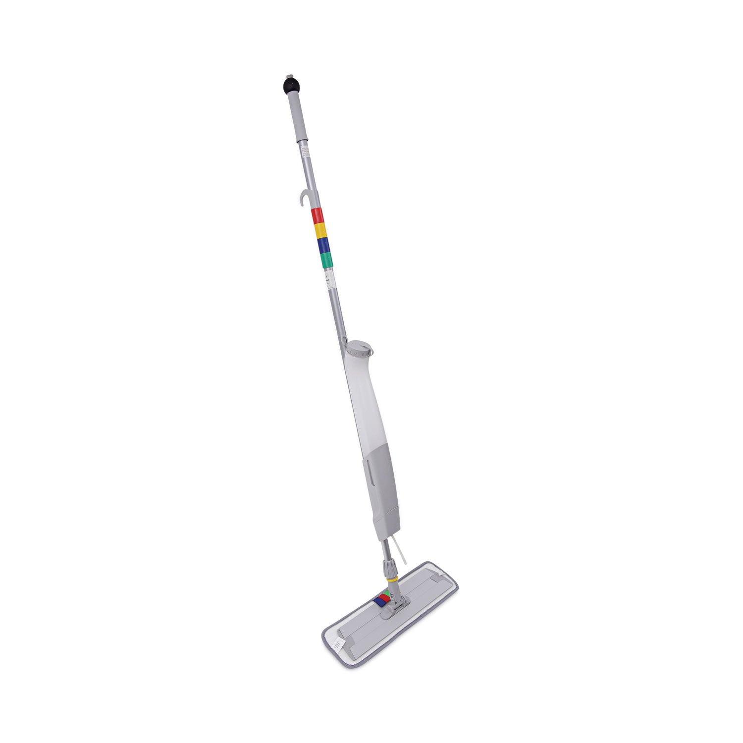 Boardwalk Bucketless Microfiber Mop System, 5 x 18 Blue Microfiber Head, 59" Gray Aluminum/Polypropylene Handle