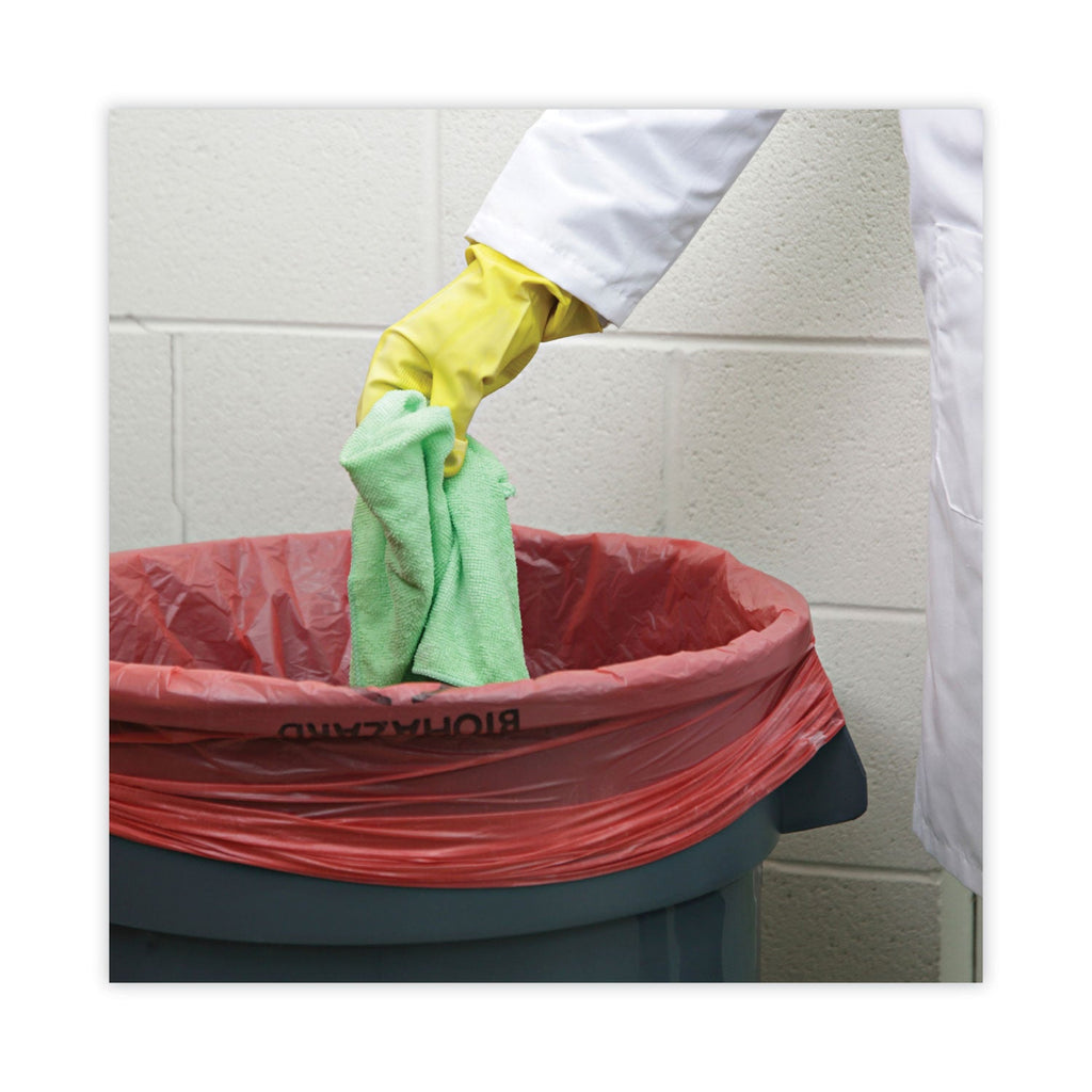 Boardwalk Linear Low Density Health Care Trash Can Liners, 33 gal, 1.3 mil, 33 x 39, Red, 150/Carton