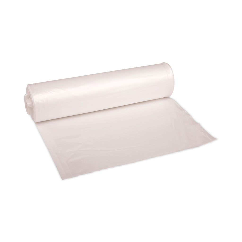 Boardwalk High Density Industrial Can Liners Coreless Rolls, 33 gal, 16 microns, 33 x 40, Natural, 10 Rolls of 25 Bags