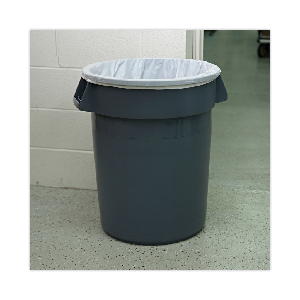 Boardwalk High Density Industrial Can Liners Coreless Rolls, 33 gal, 16 microns, 33 x 40, Natural, 10 Rolls of 25 Bags