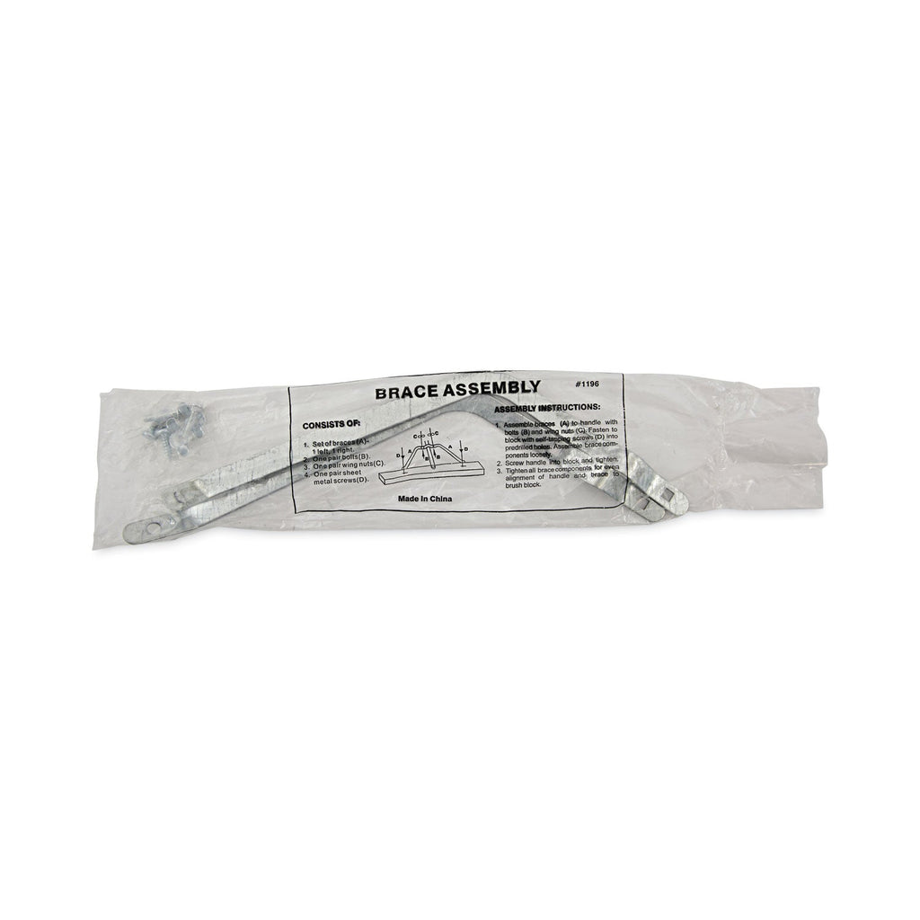Boardwalk Metal Handle Braces, Large, Fits 24" to 48" Floor Sweeps, 0.5 x 17 x 12