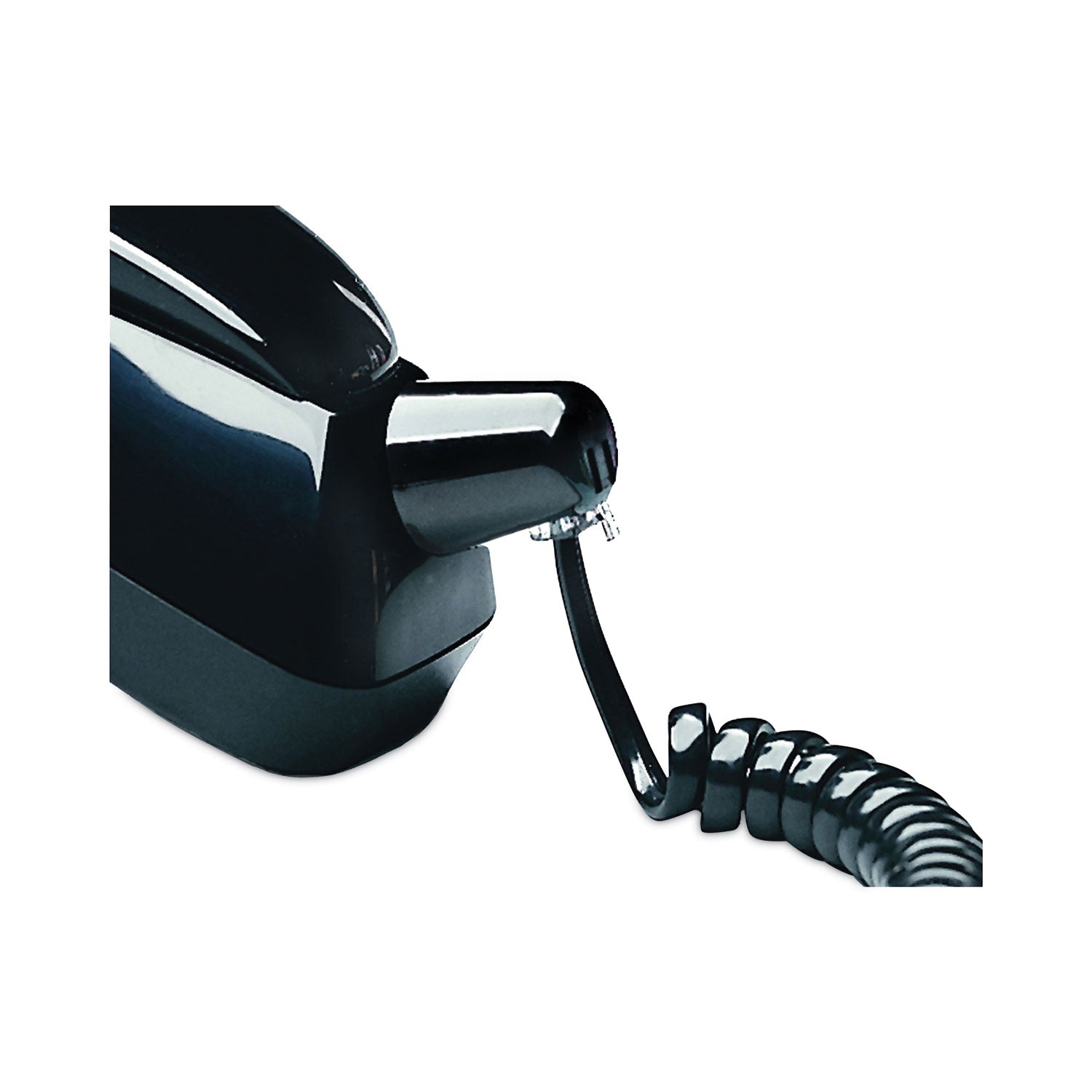 Softalk Twisstop Detangler with Coiled, 25-Foot Phone Cord, Black