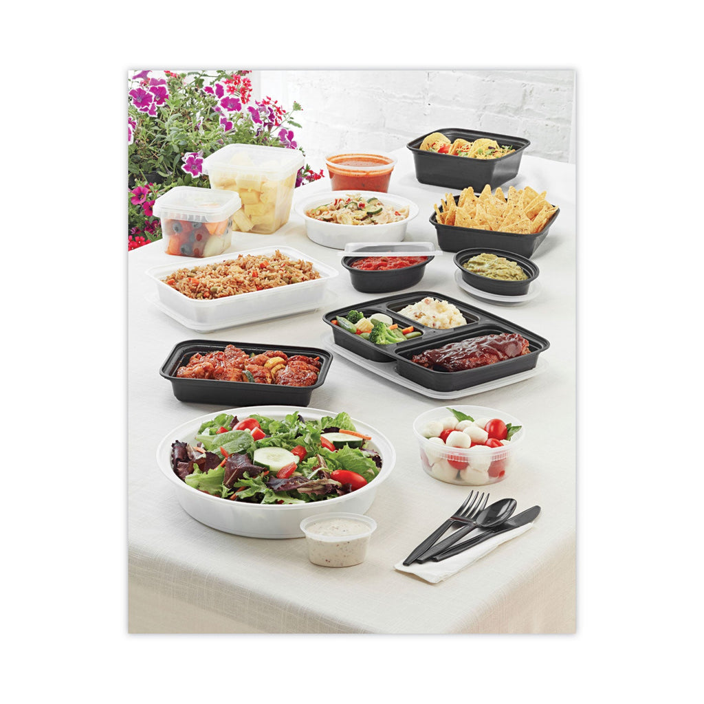 Pactiv Evergreen Newspring DELItainer Microwavable Container, 8 oz, 4.55 x 4.55 x 1.8, Translucent, Plastic, 480/Carton