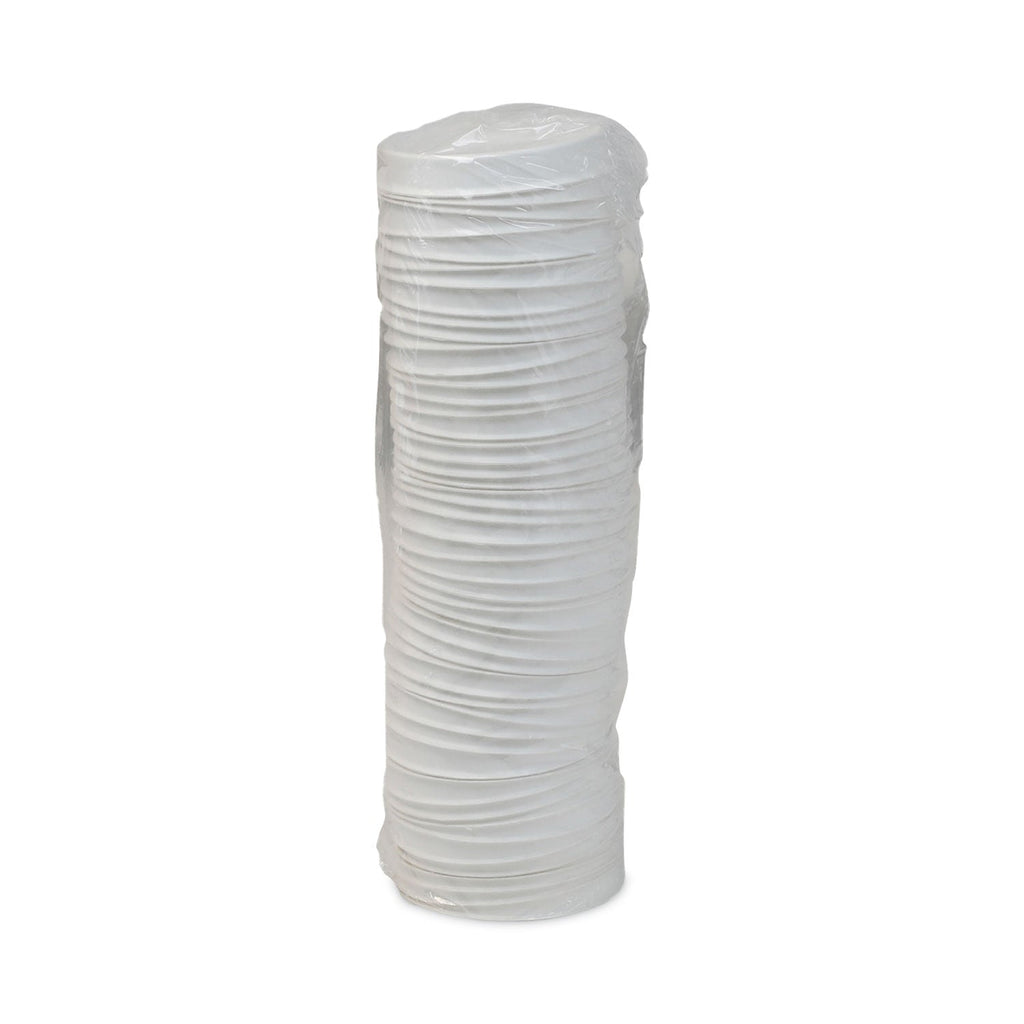 Pactiv Evergreen EarthChoice Compostable Soup Cup Lid, For 8-16 oz Soup Cups, 4" Diameter, White, Sugarcane, 500/Carton