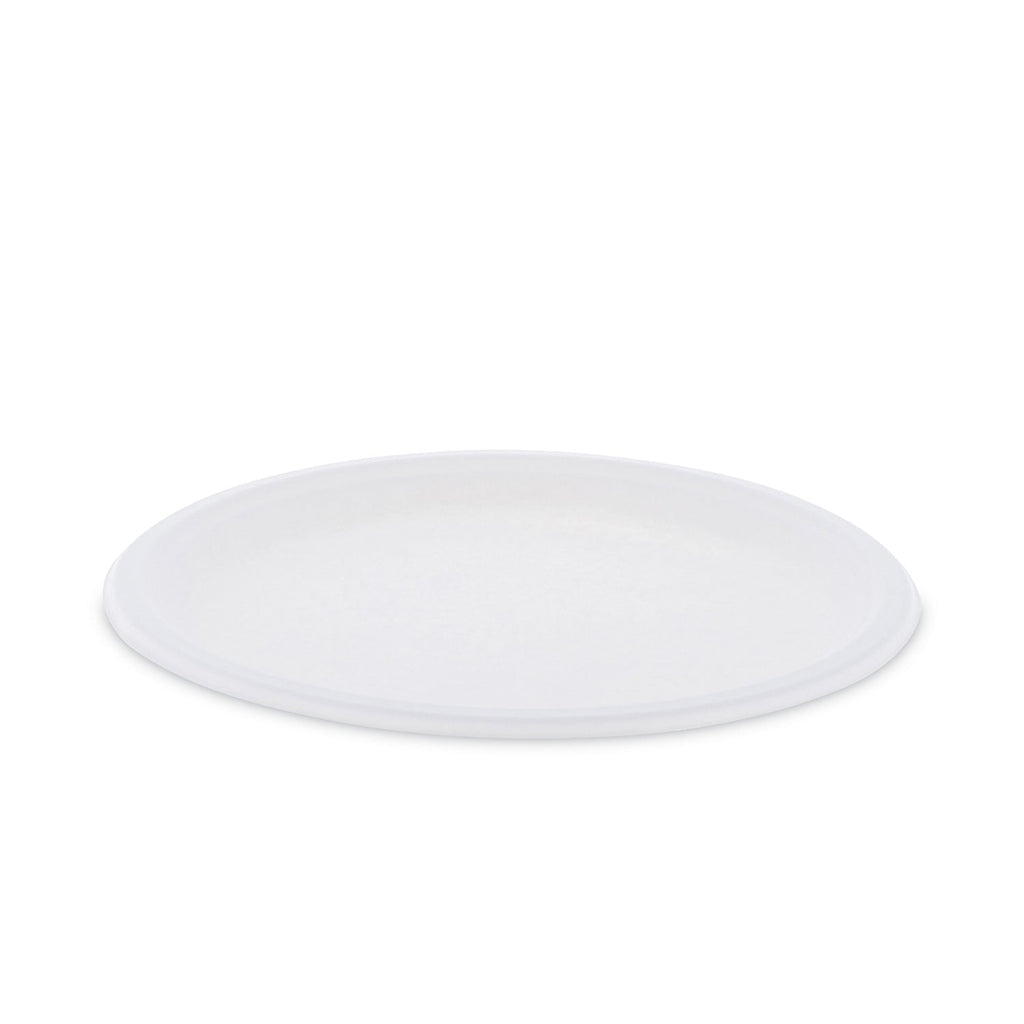 Pactiv Evergreen EarthChoice Compostable Fiber-Blend Bagasse Dinnerware, Plate, 10" dia, Natural, 500/Carton