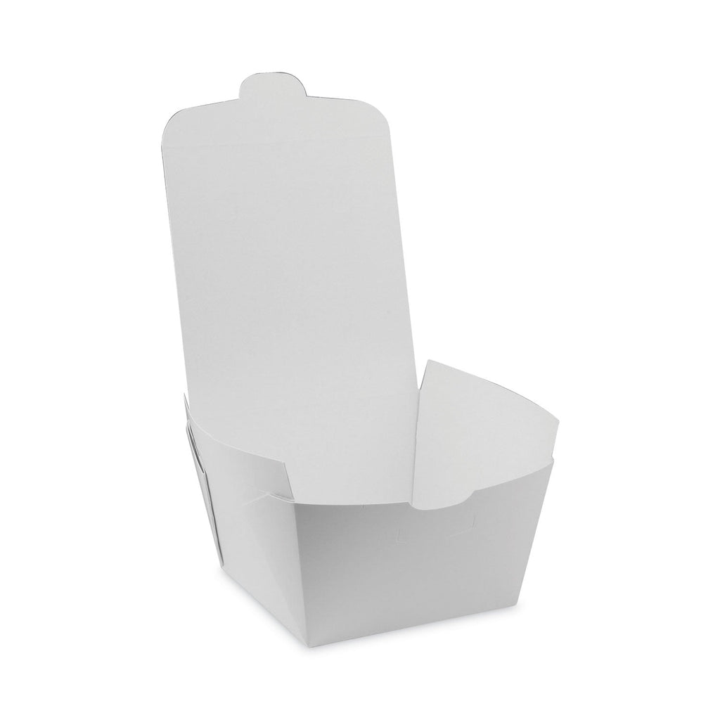 Pactiv Evergreen EarthChoice OneBox Paper Box, 37 oz, 4.5 x 4.5 x 2.5, White, 312/Carton