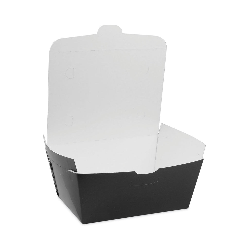 Pactiv Evergreen EarthChoice OneBox Paper Box, 66 oz, 6.5 x 4.5 x 3.25, Black, 160/Carton