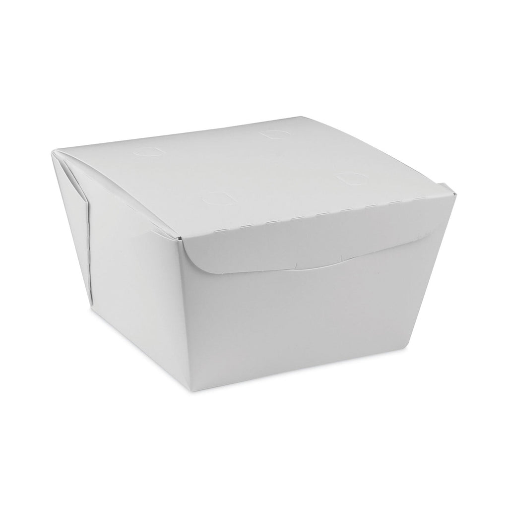 Pactiv Evergreen EarthChoice OneBox Paper Box, 46 oz, 4.5 x 4.5 x 3.25, White, 200/Carton