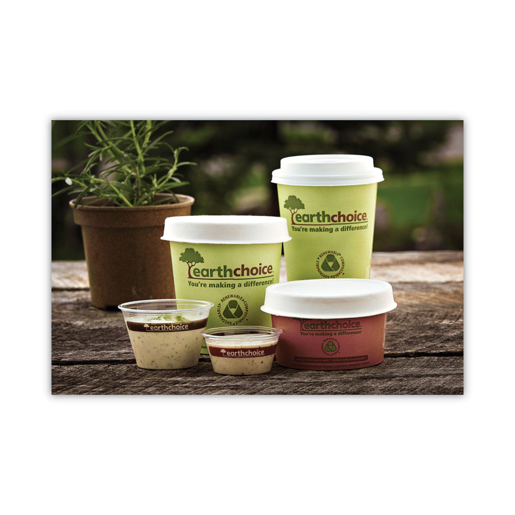 Pactiv Evergreen EarthChoice Compostable Soup Cup, Small, 8 oz, 3 x 3 x 3, Brown, Paper, 500/Carton