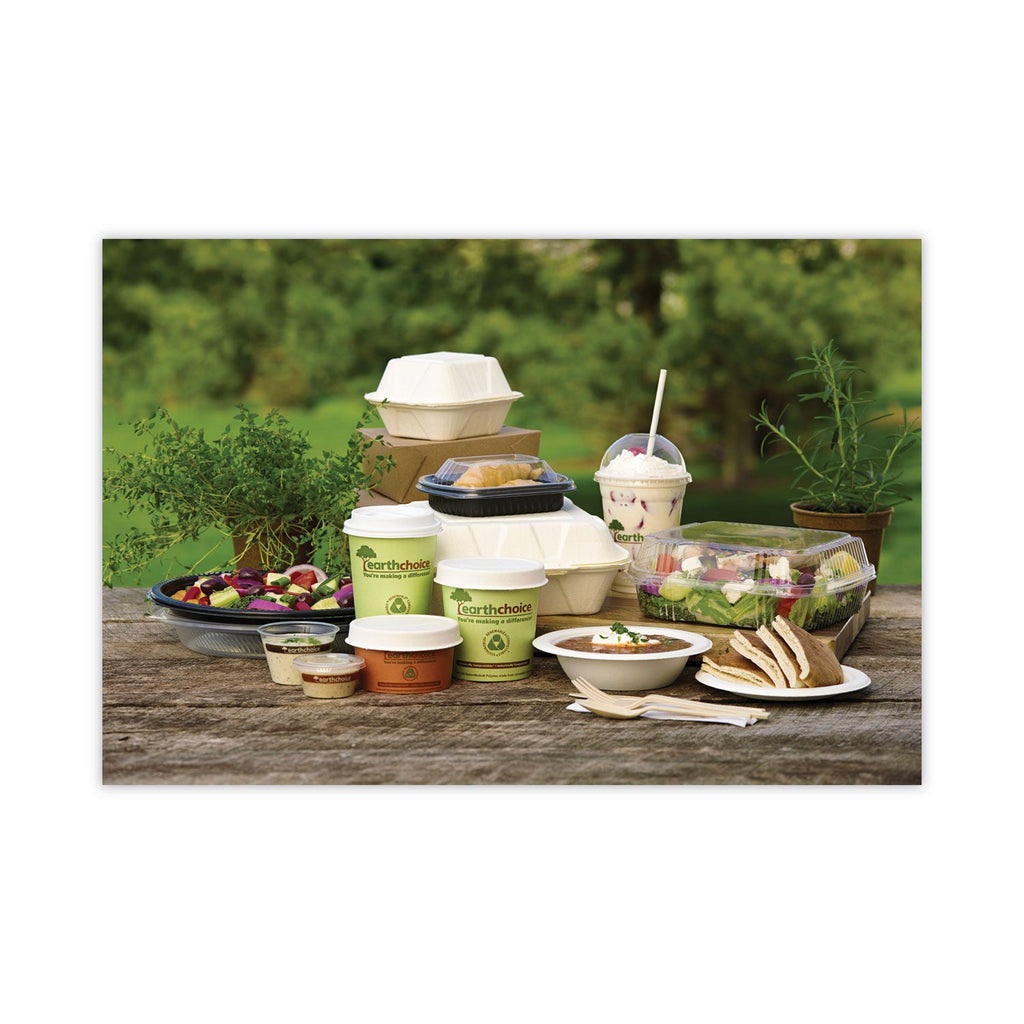 Pactiv Evergreen EarthChoice Compostable Soup Cup, Small, 8 oz, 3 x 3 x 3, Brown, Paper, 500/Carton