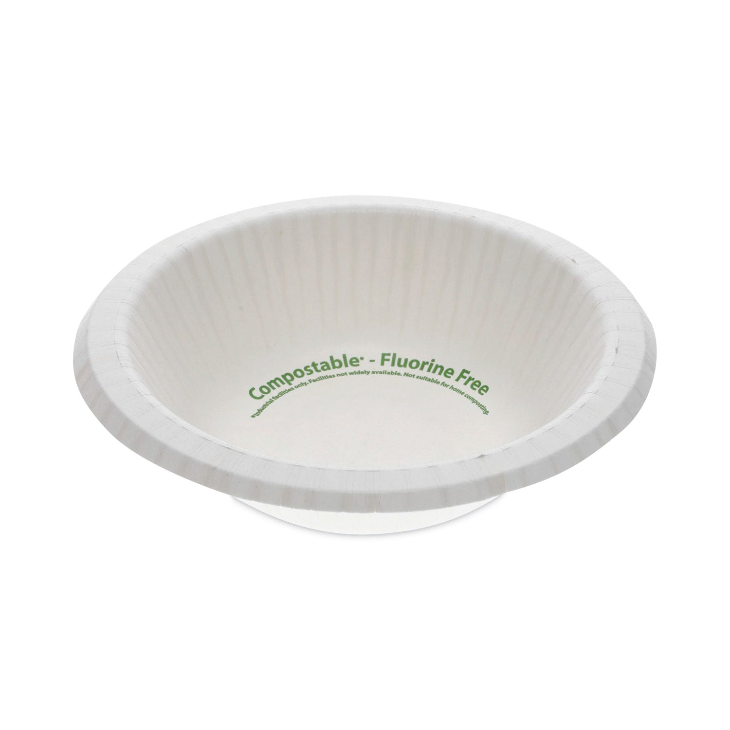 Pactiv Evergreen EarthChoice Pressware Compostable Dinnerware, Bowl, 12 oz, White, 750/Carton