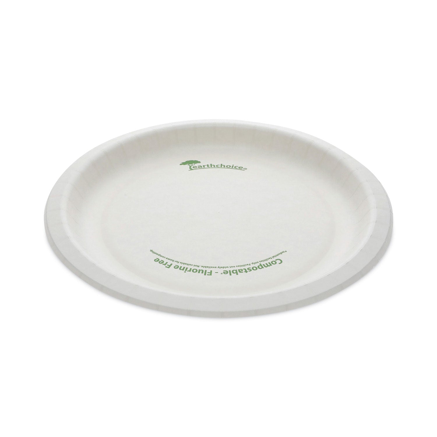 Pactiv Evergreen EarthChoice Pressware Compostable Dinnerware, Plate, 9" dia, White, 450/Carton