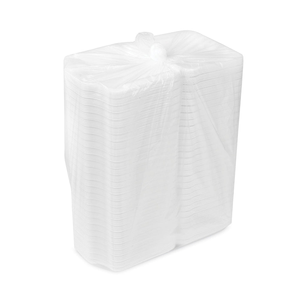 Pactiv Evergreen SmartLock Foam Hinged Lid Container, Small, 7.5 x 8 x 2.63, White, 150/Carton
