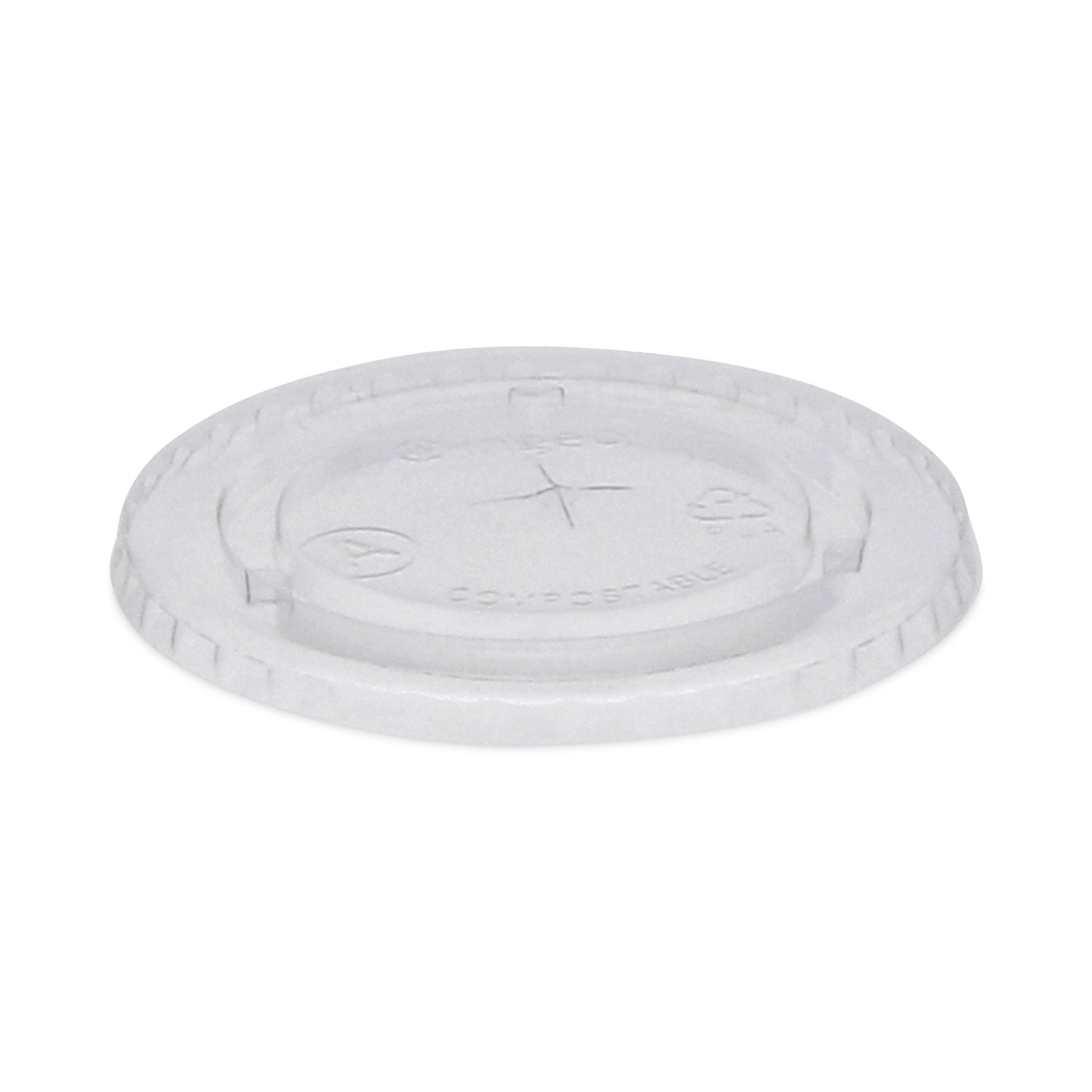 Pactiv Evergreen EarthChoice Compostable Cold Cup Lid with Straw Slot for A Cups, Fits 7, 9, 20 oz A Cups, 1,020/Carton