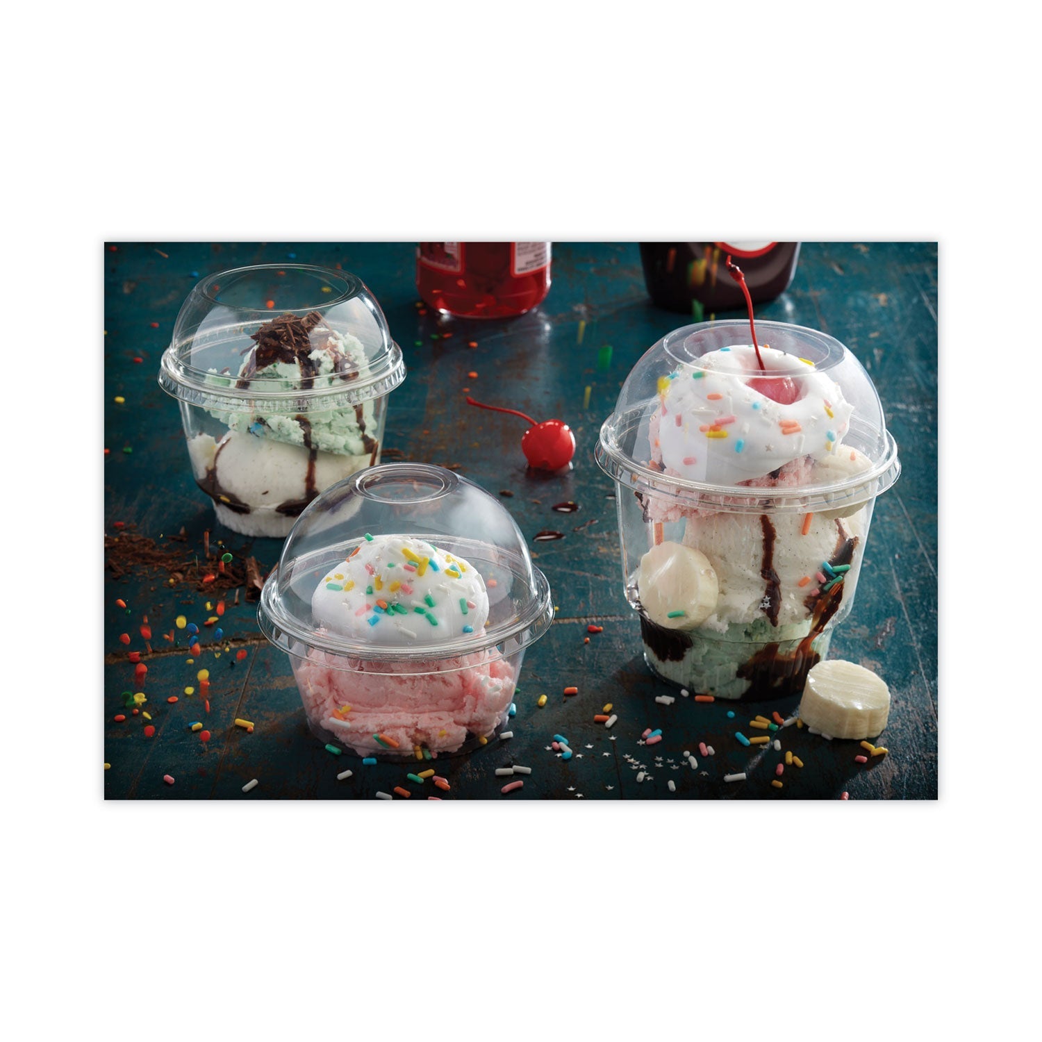 Pactiv Evergreen EarthChoice Strawless RPET Lid, Dome Lid, Fits 9 oz to 20 oz "A" Cups, Clear, 900/Carton