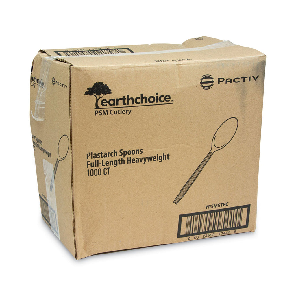 Pactiv Evergreen EarthChoice PSM Cutlery, Heavyweight, Spoon, 5.88", Tan, 1,000/Carton
