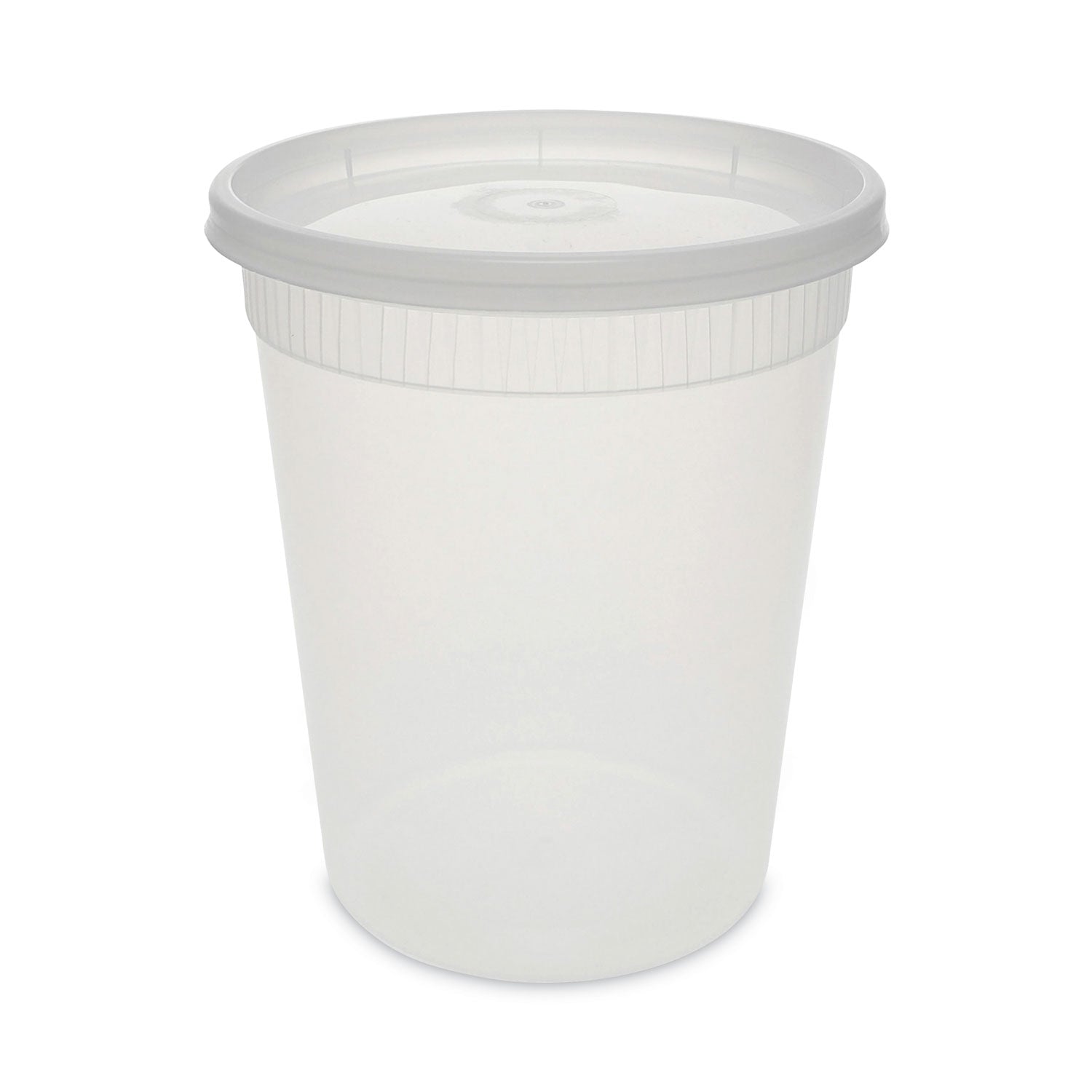 Pactiv Evergreen Newspring DELItainer Microwavable Container, 32 oz, 4 .55 Diameter x 5.55 h, Clear, Plastic, 240/Carton
