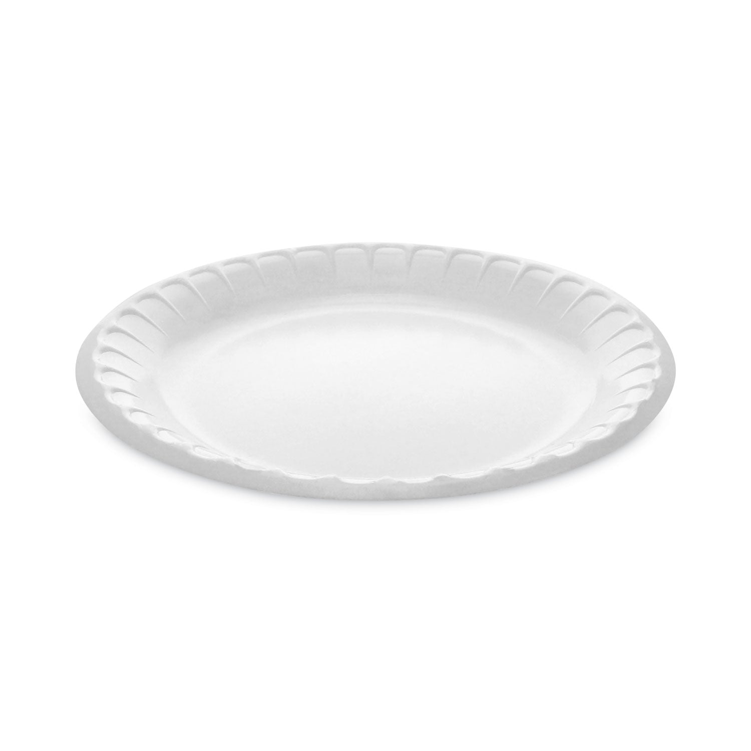 Pactiv Evergreen Placesetter Deluxe Laminated Foam Dinnerware, Plate, 8.88" dia, White, 500/Carton