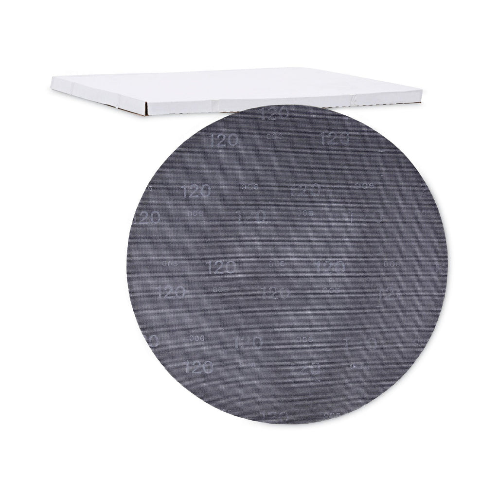 Boardwalk Sanding Screens, 20" Diameter, 120 Grit, Black, 10/Carton