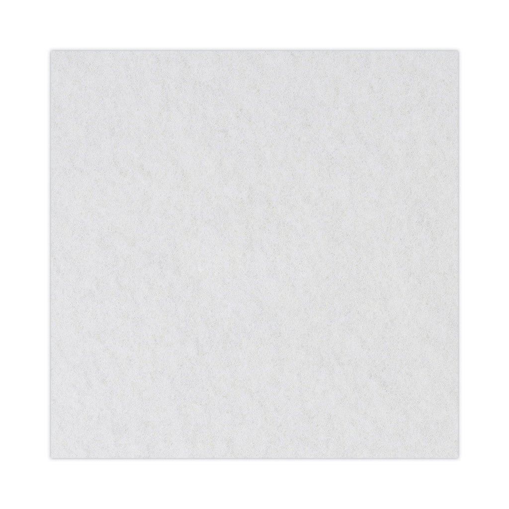 Boardwalk Polishing Floor Pads, 21" Diameter, White, 5/Carton