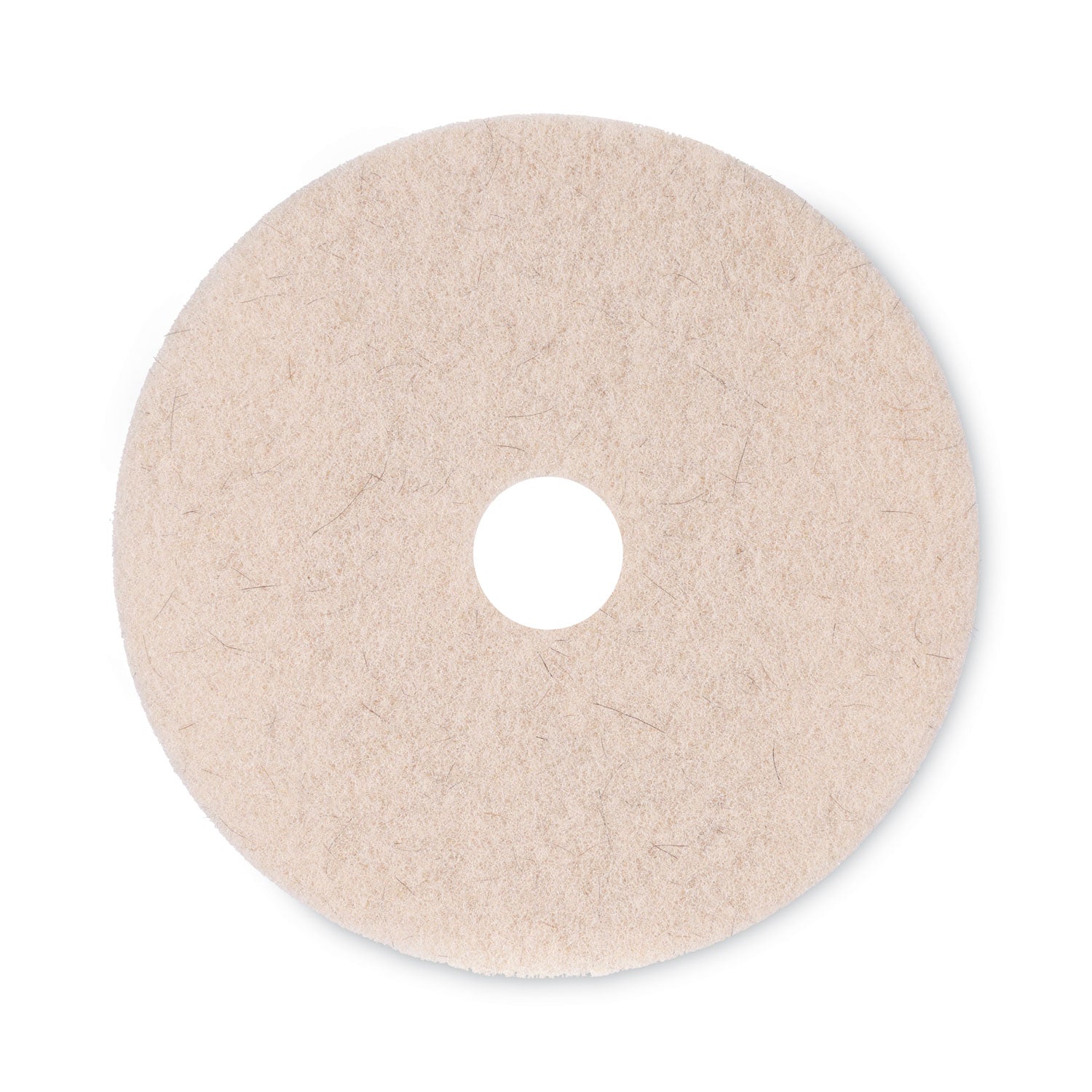 Boardwalk Natural Hog Hair Burnishing Floor Pads, 20" Diameter, Tan, 5/Carton