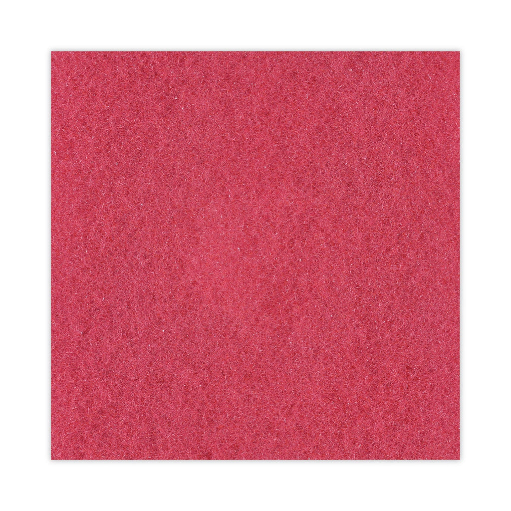 Boardwalk Buffing Floor Pads, 19" Diameter, Red, 5/Carton
